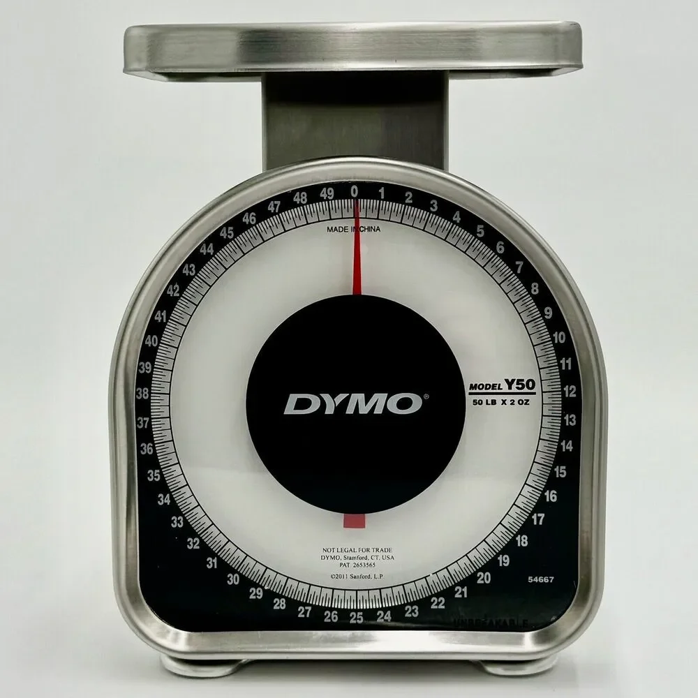 Dymo Model Y50 50lb Dial Scale/Desktop/Shipping works perfect Nently used